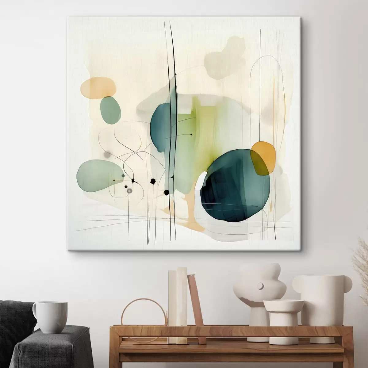 Tablouri Geometrie artistică în tonuri delicate s46649