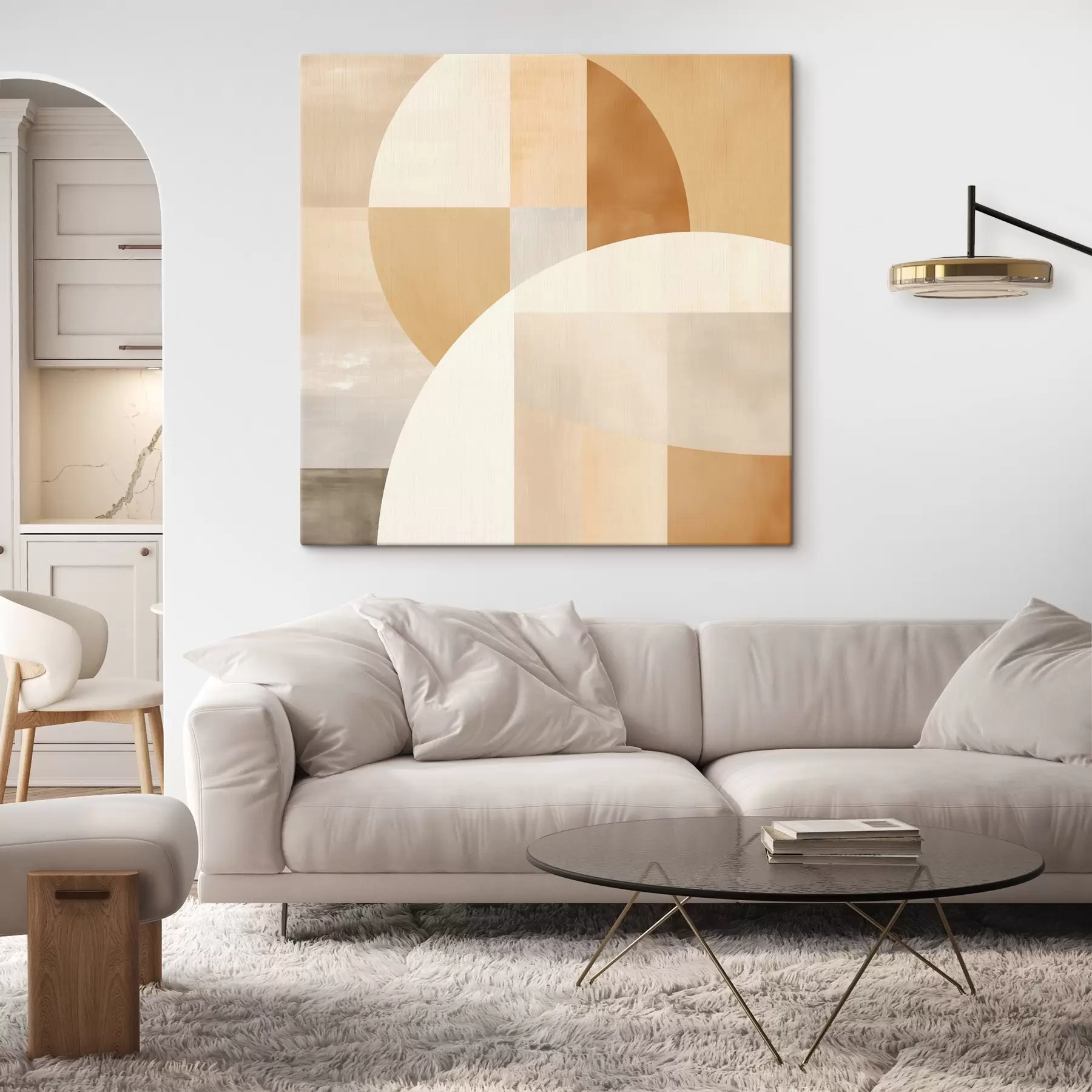 Tablouri Geometrie artistică în tonuri pastelate s46650