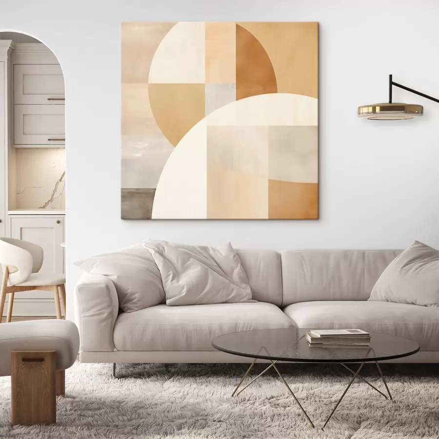 Tablouri Geometrie artistică în tonuri pastelate s46650