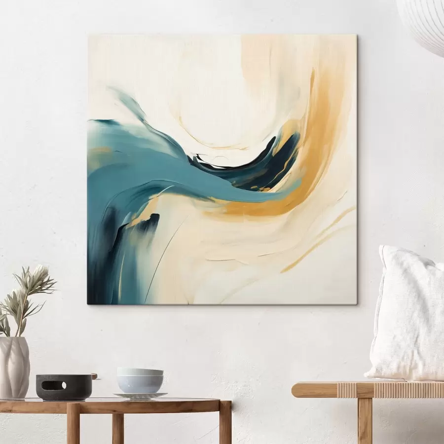 Tablouri Abstracție cu forme în mișcare în nuanțe pastelate s46656