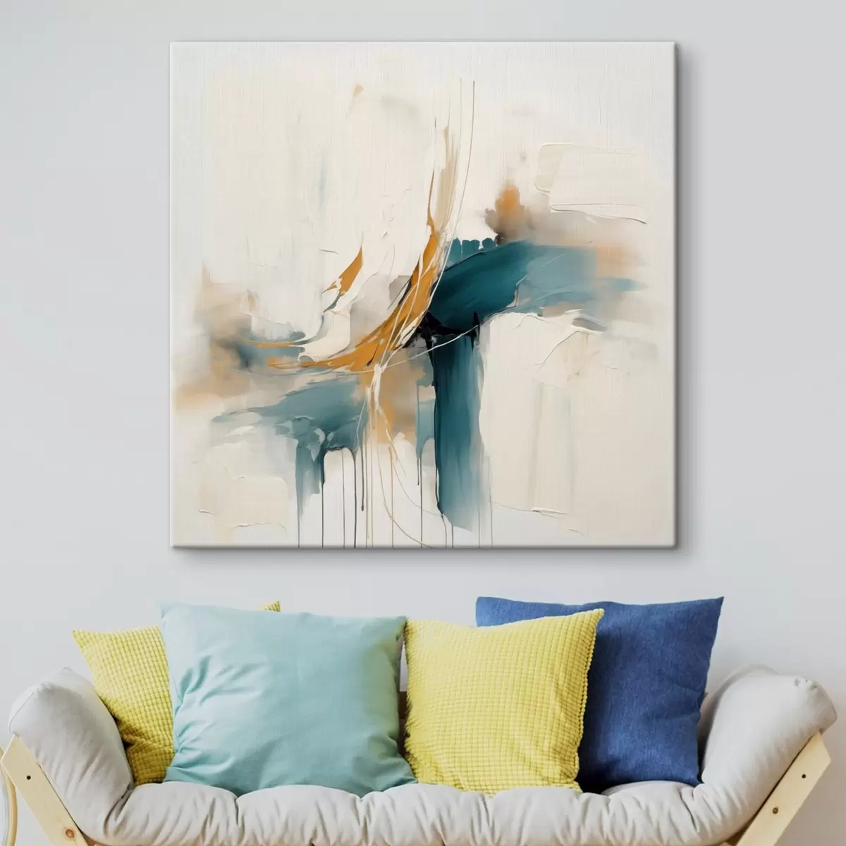 Tablouri Abstracție dinamică cu elemente texturate s46657