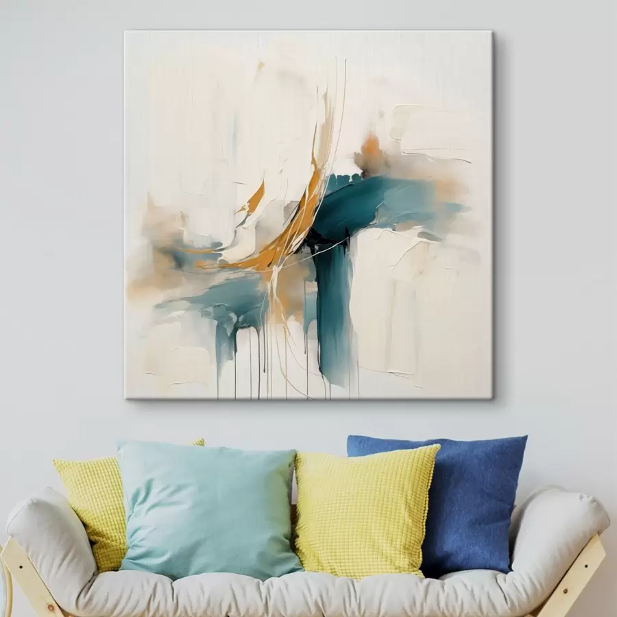 Tablouri Abstracție dinamică cu elemente texturate s46657