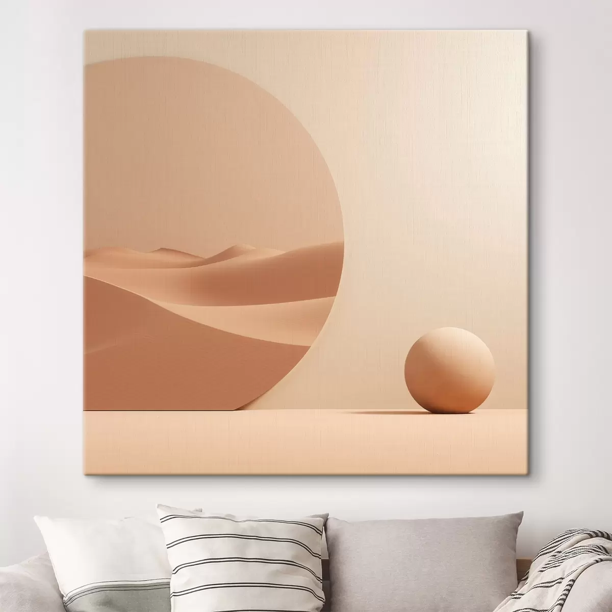 Tablouri Abstracție cu un cerc și un peisaj cu dune s46659