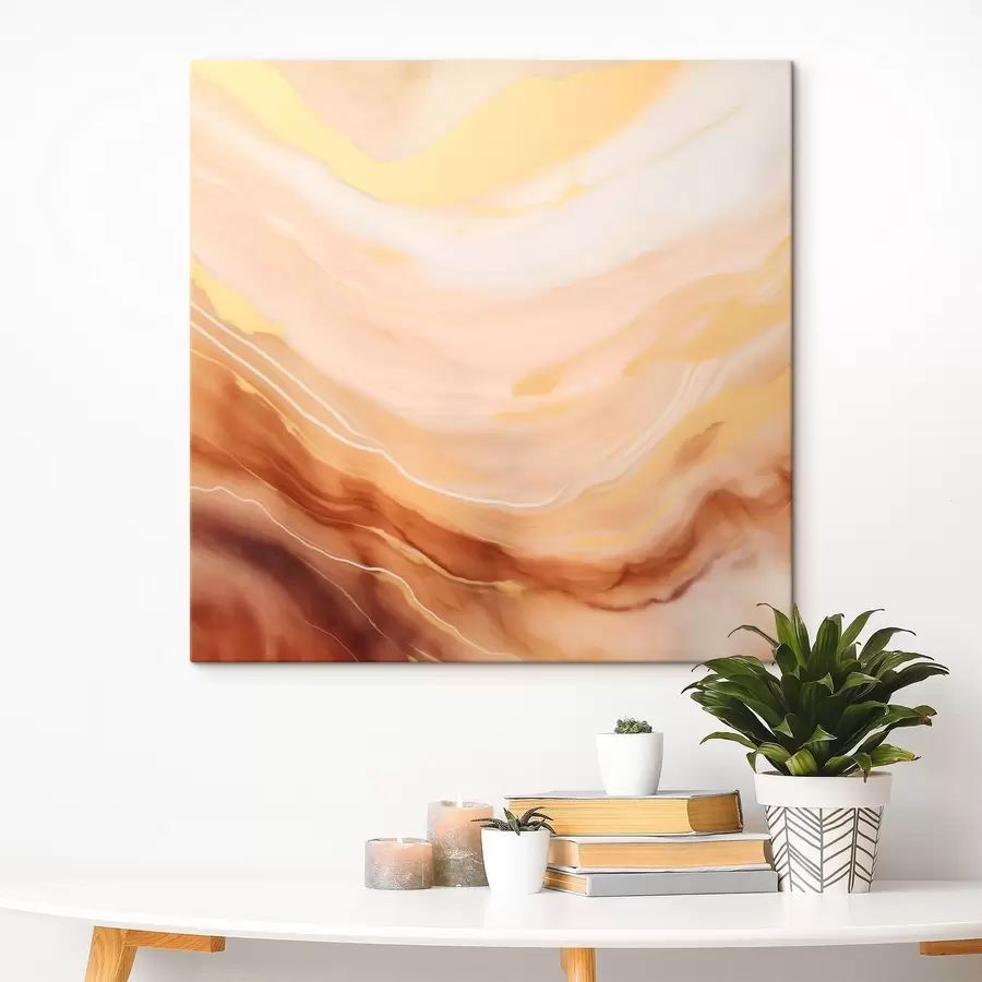 Tablouri Abstracție într-o paletă pastelată cu forme naturale s46660