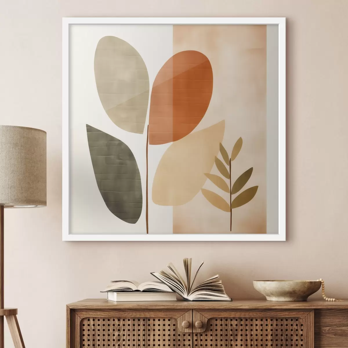 Poster Frunziș minimalist într-un stil artistic f46644