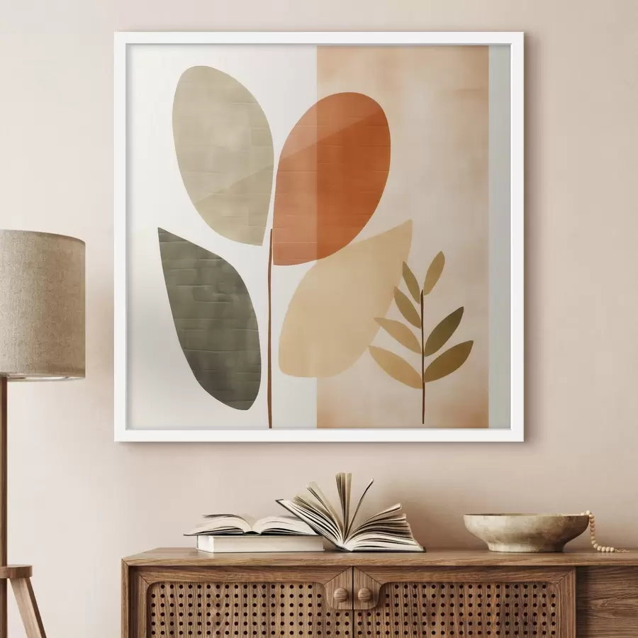 fototapet Frunziș minimalist într-un stil artistic f46644