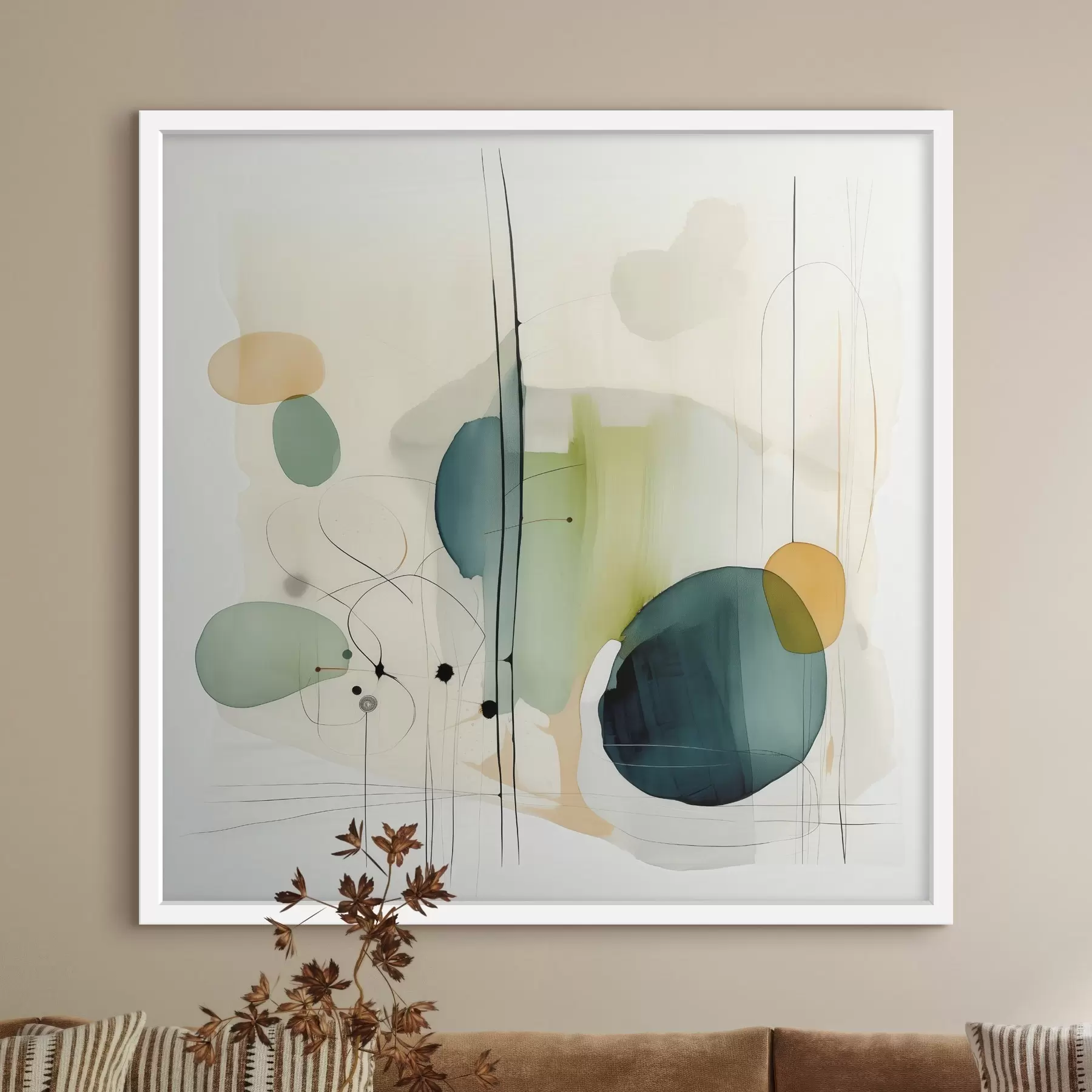 fototapet Geometrie artistică în tonuri delicate f46649