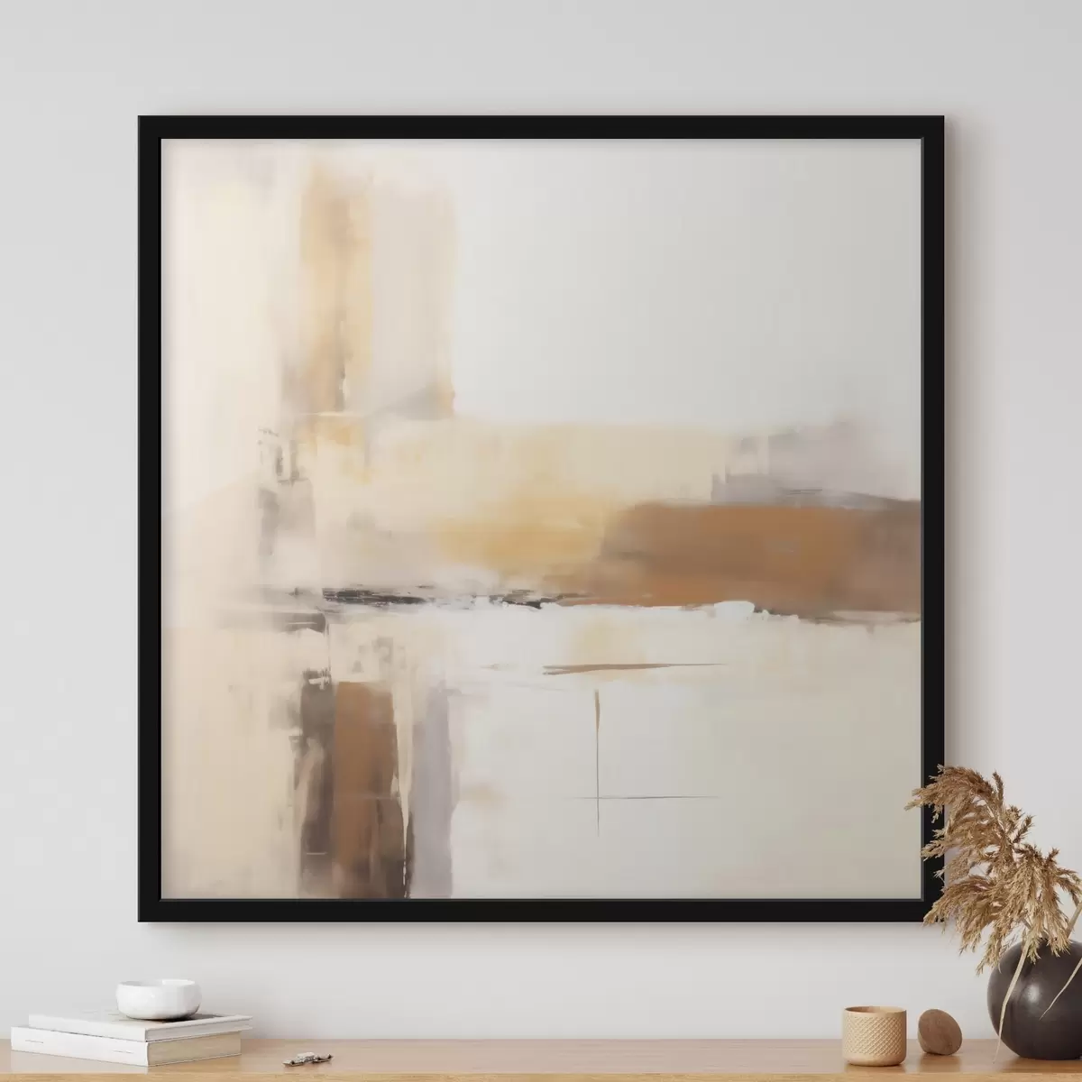 Poster Compoziție abstractă ușoară în tonuri calde f46654