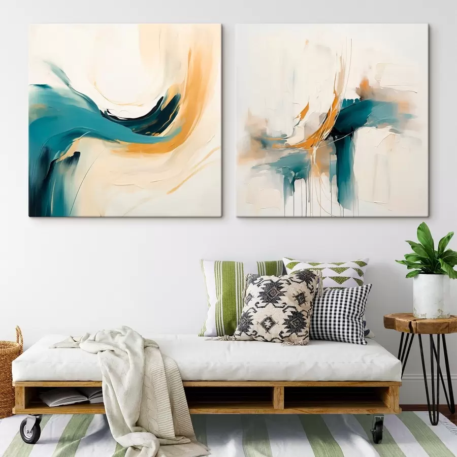 Tablouri Compoziție artistică cu mișcare fluidă a culorilor m00989