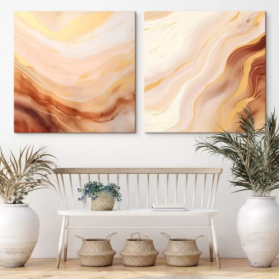 Tablouri Structuri ușor ondulate în tehnica acuarelei m00991