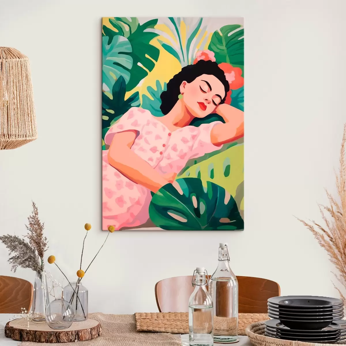 Tablouri Fata în frunze s46807