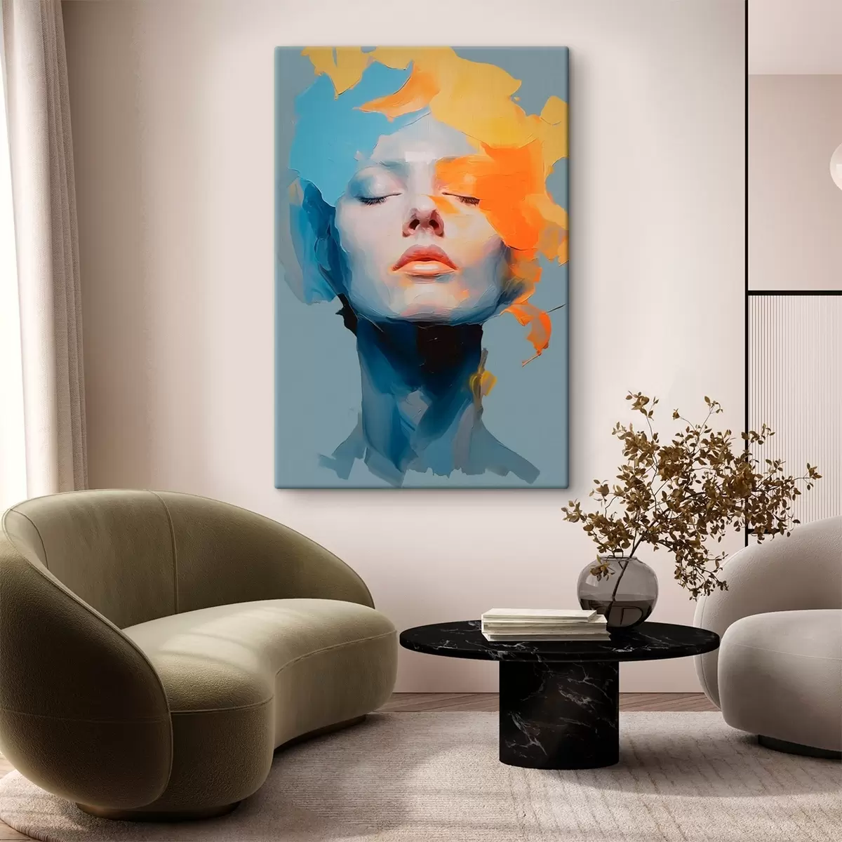 Tablouri Fată în vopsea s46810