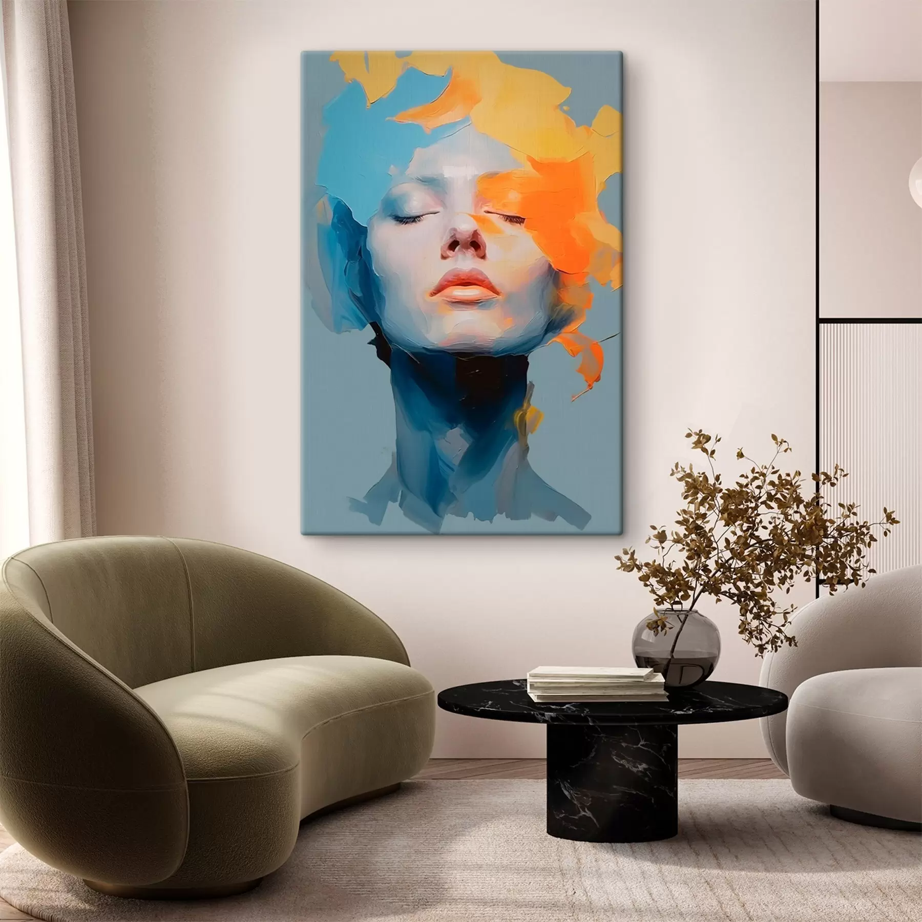 Tablouri Fată în vopsea s46810