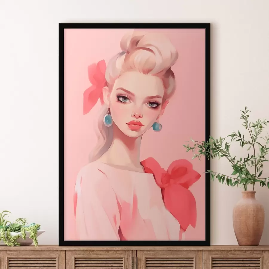 fototapet Fata în roz f46804