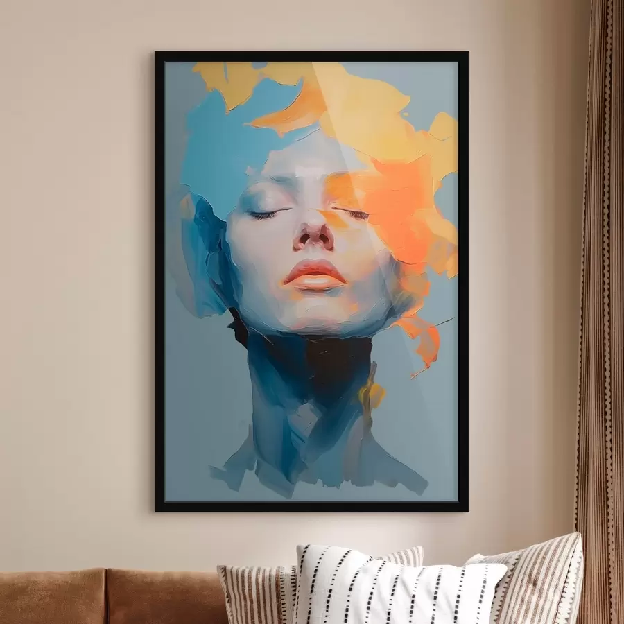 fototapet Fată în vopsea f46810