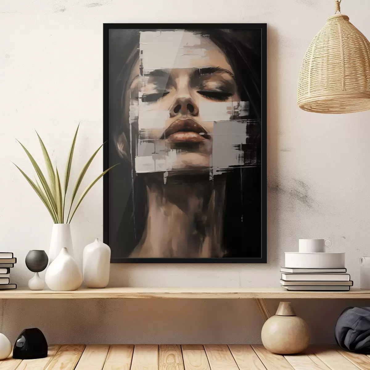 Poster Portret abstract cu efect de estompare f46811