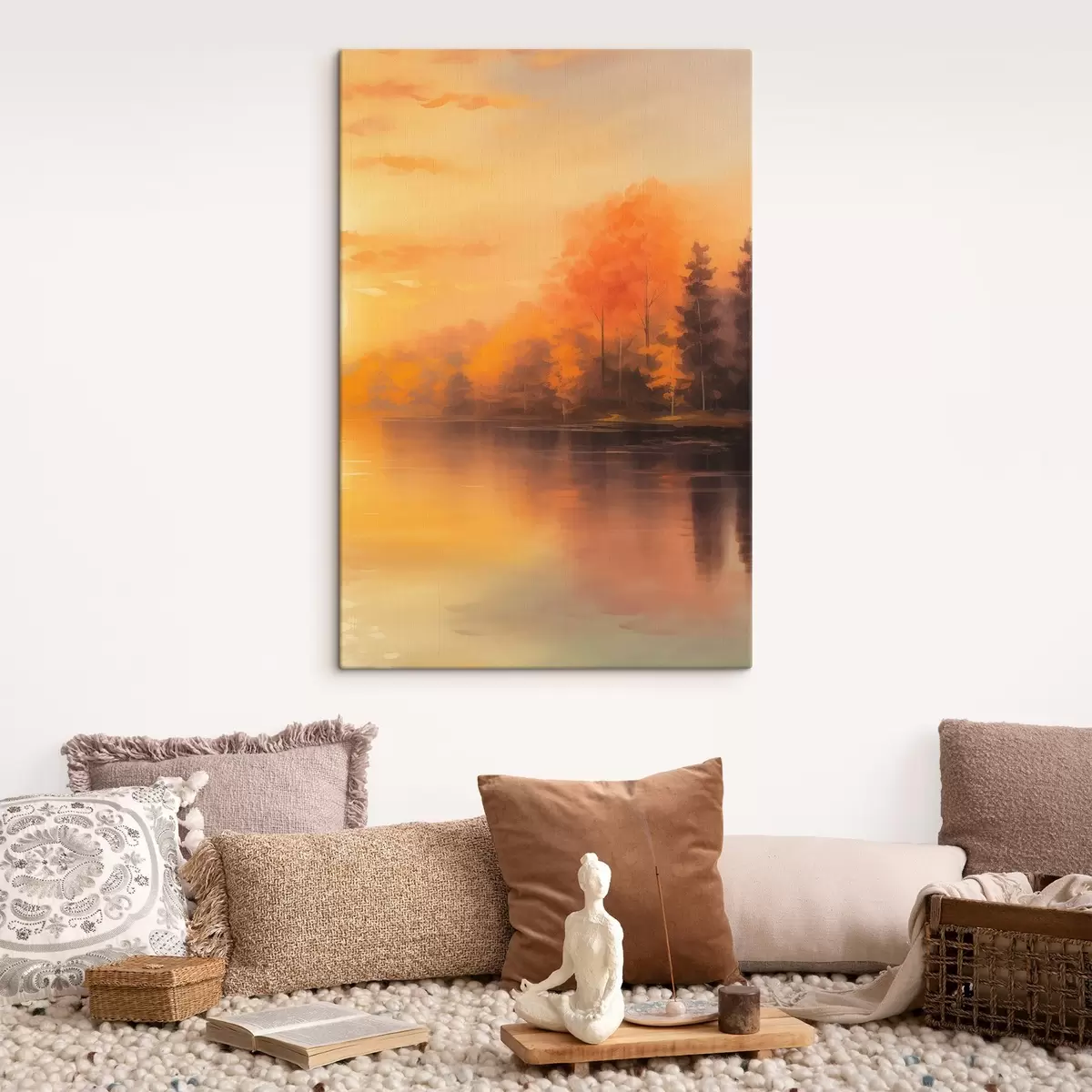 Tablouri Pădure lângă un iaz s46772