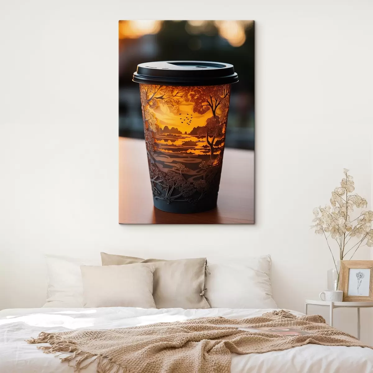 Tablouri Pahar de cafea cu motiv natural s46776