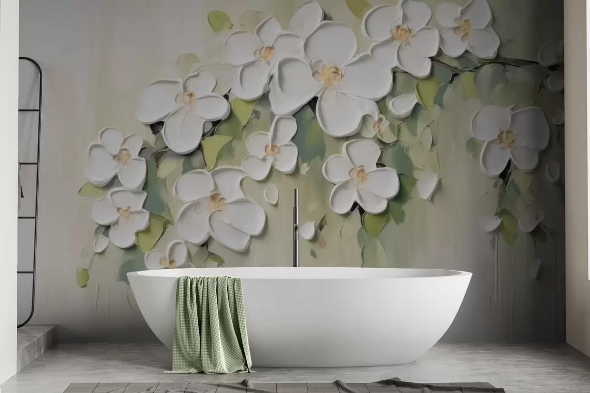 fototapet O ramură cu flori w04978