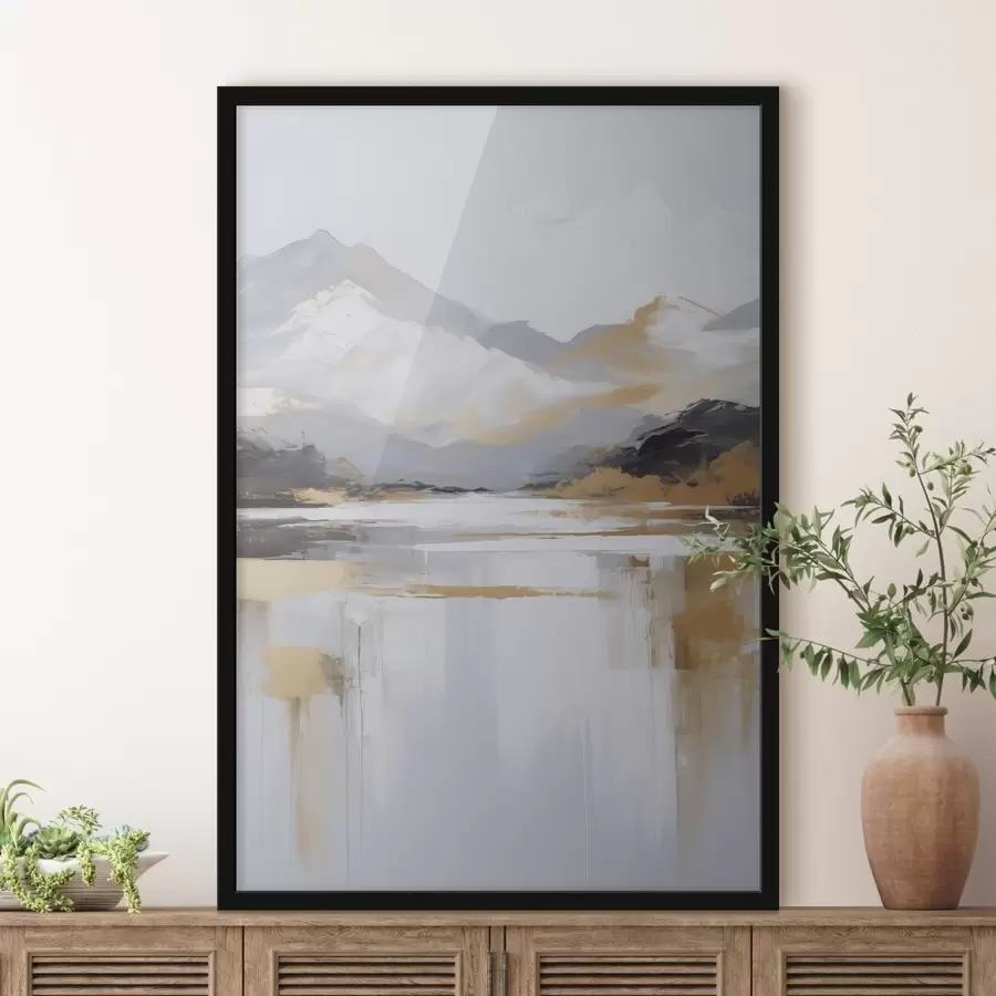 fototapet Imitare abstractă a peisajului montan în pictură f46841