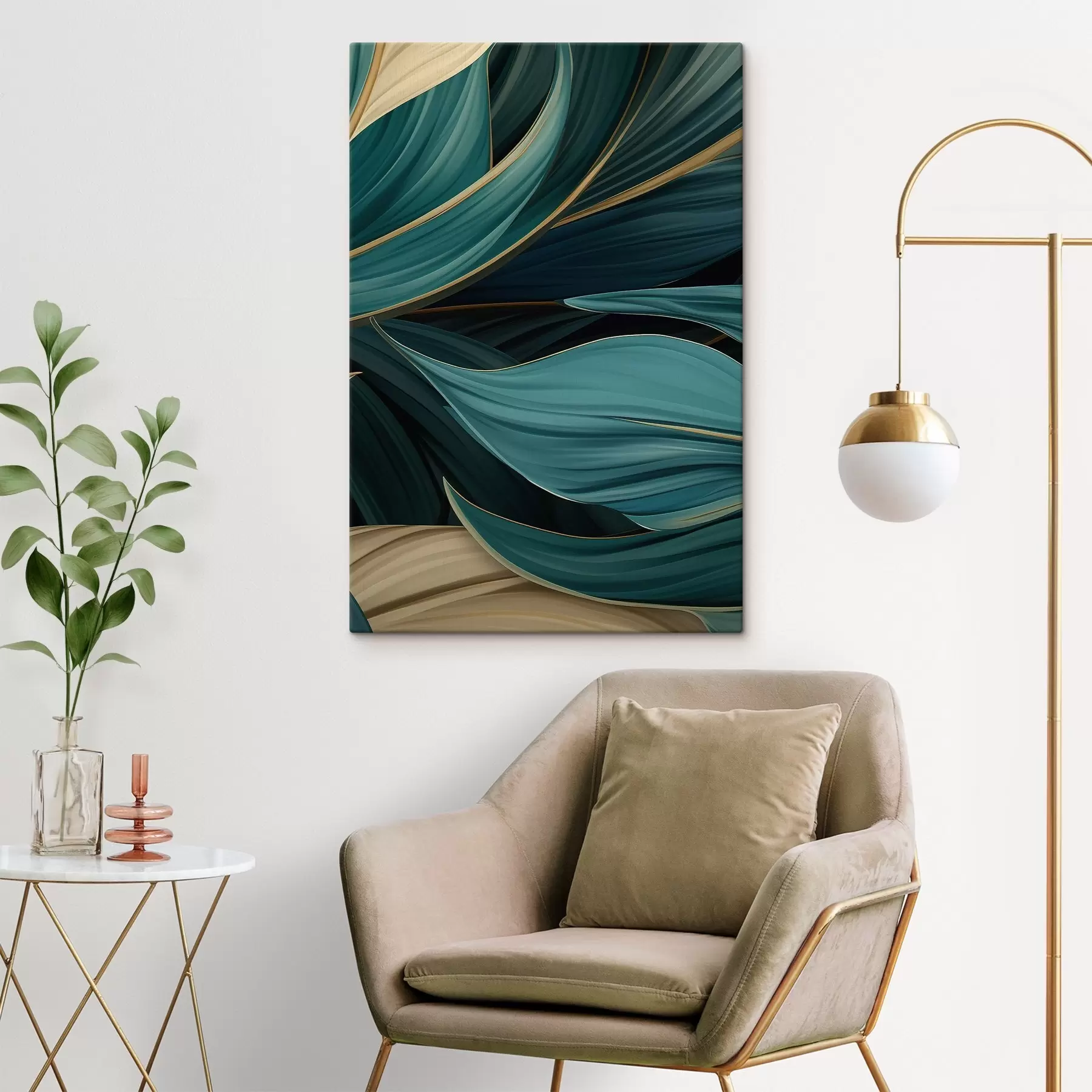 Tablouri Frunze abstracte verzi s46879