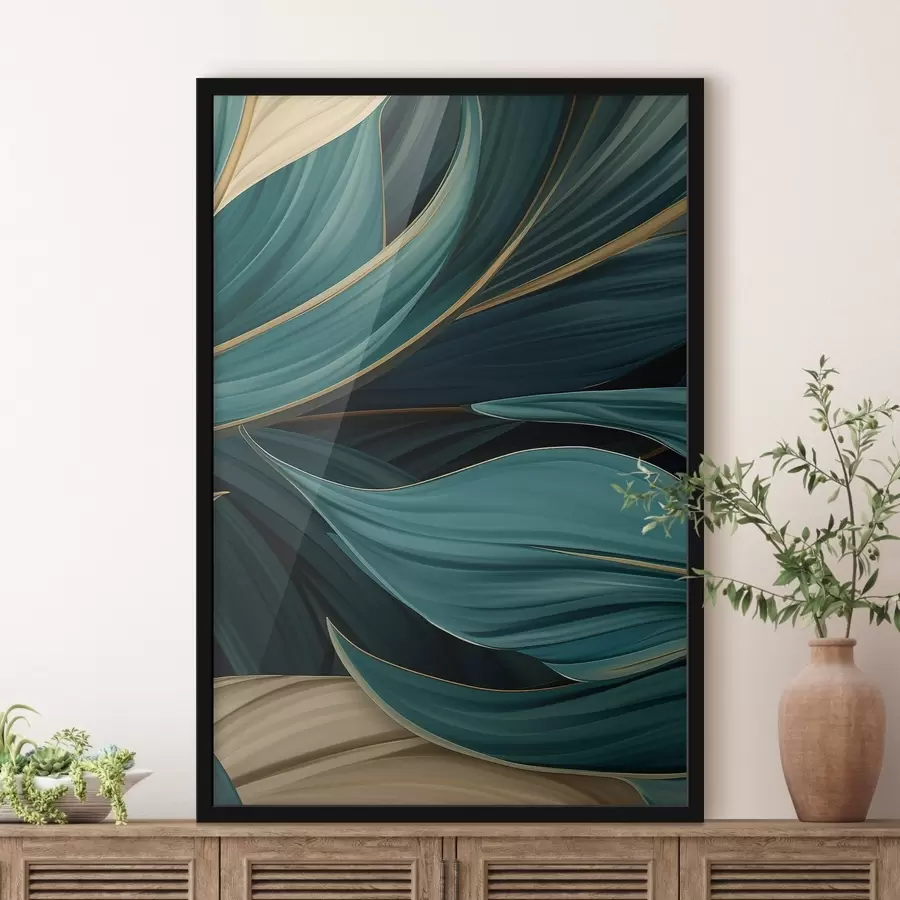 fototapet Frunze abstracte verzi f46879