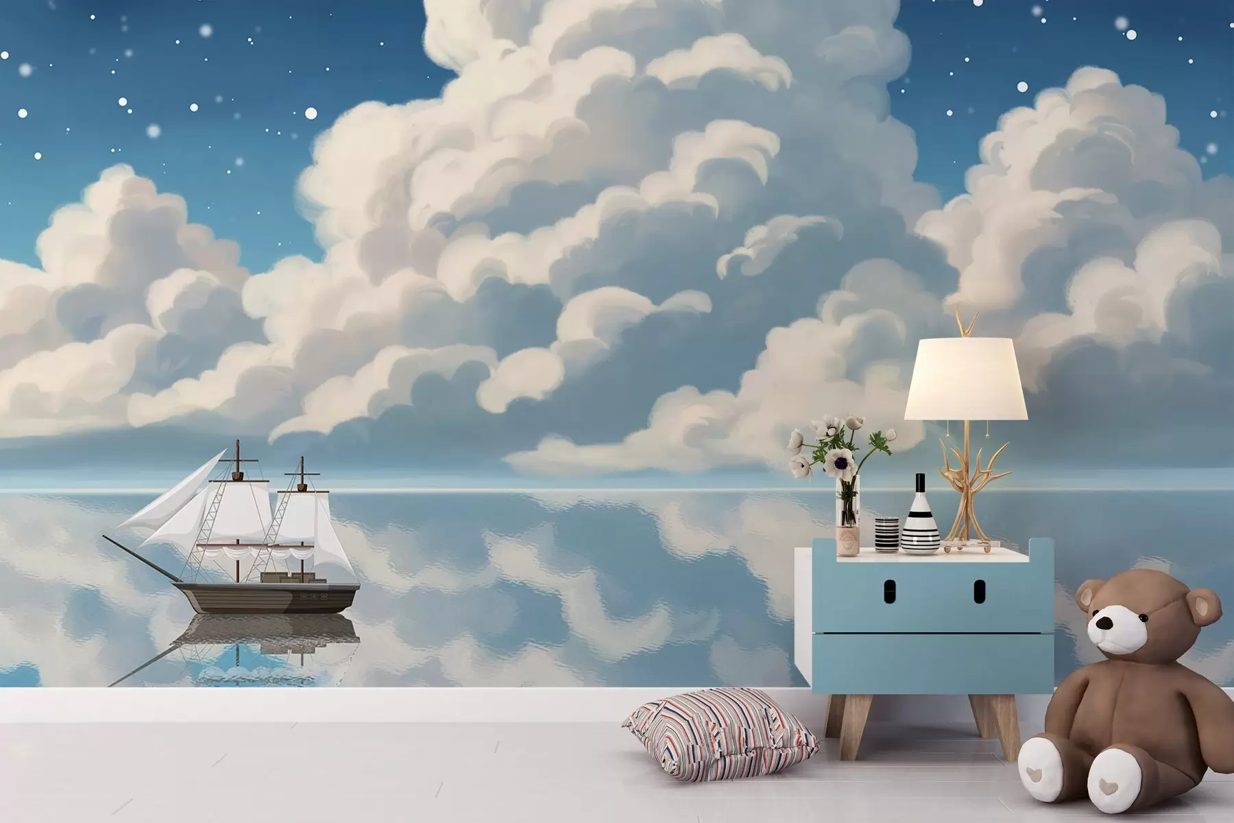 fototapet Nori groși deasupra apei w04996