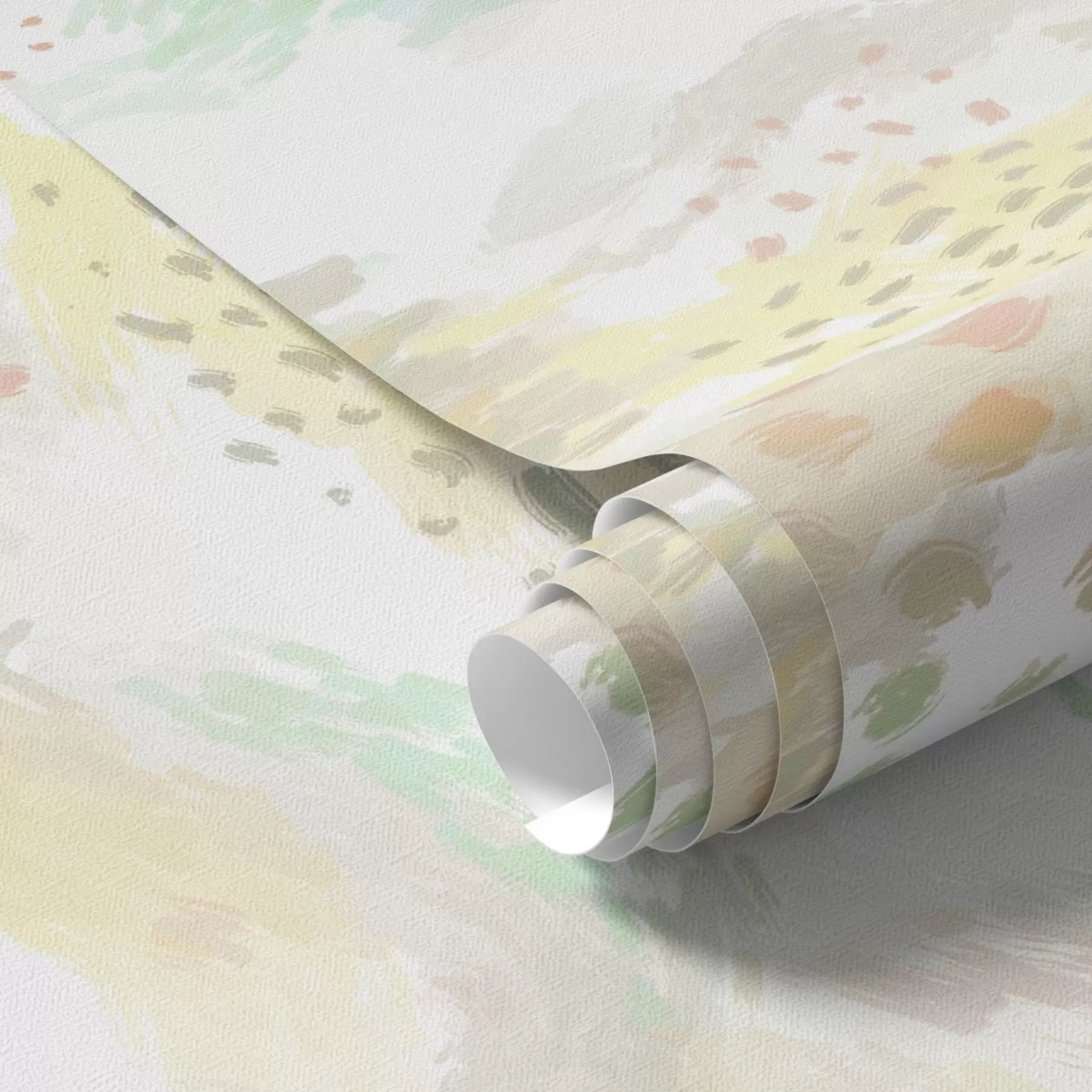 fototapet Pensule ușoare în culori pastelate pe un fundal aproape alb a00999