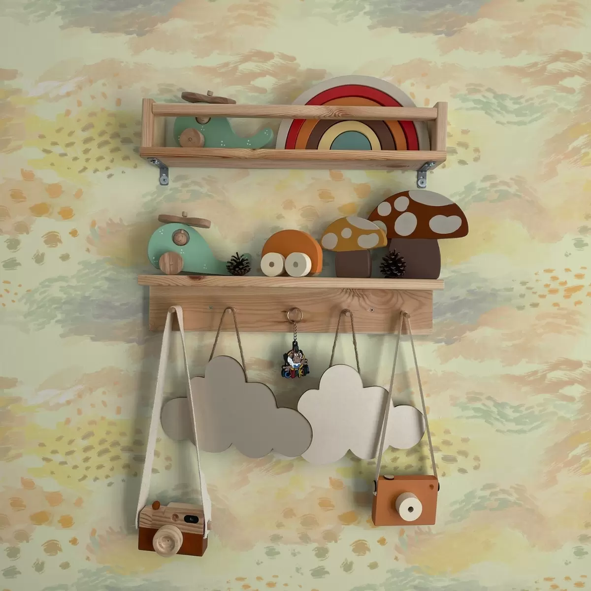 Wallpaper Pensule pastelate într-o paletă caldă de galben cremos a00999v1