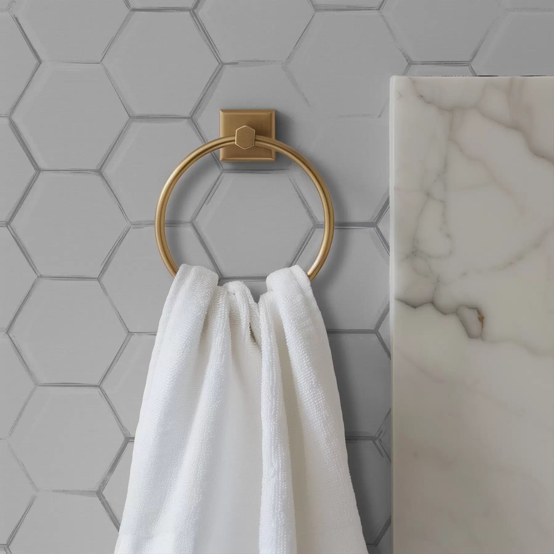 fototapet Hexagoane tridimensionale albe pe un fundal neted a01059