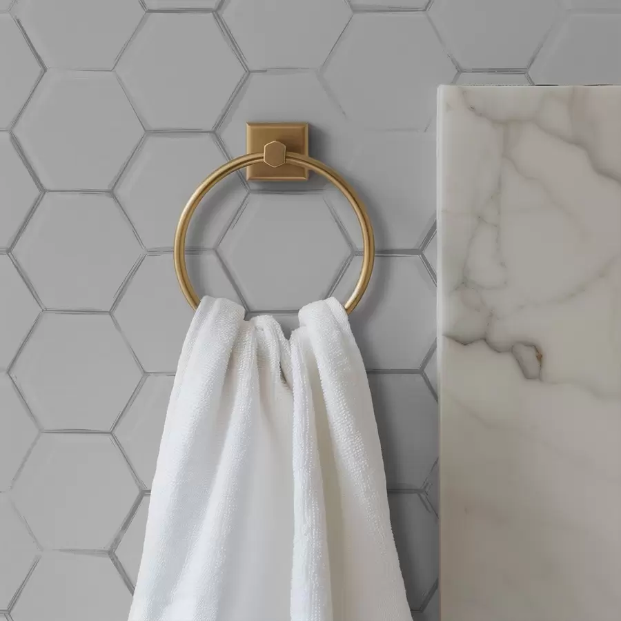 fototapet Hexagoane tridimensionale albe pe un fundal neted a01059