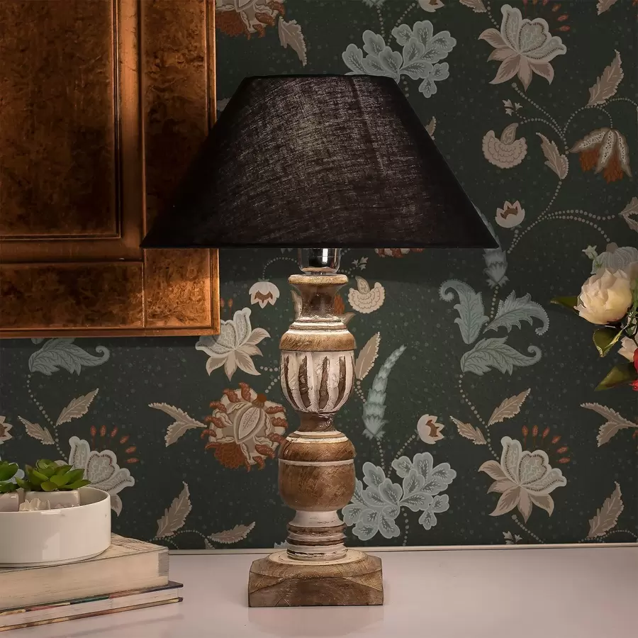 fototapet Fundal verde închis cu flori și frunze decorative a01086