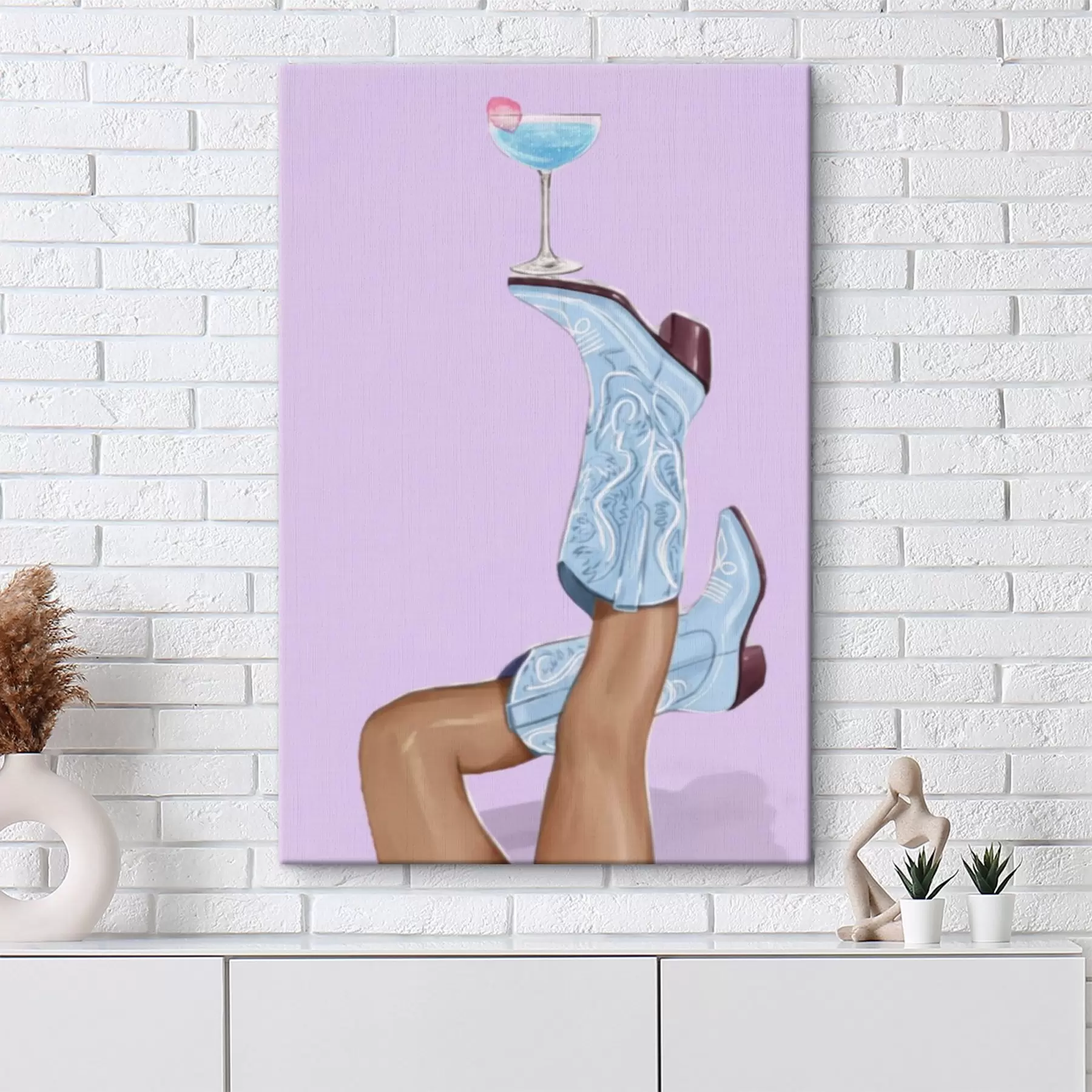 Tablouri Cizme albastre cu sticlă s46845