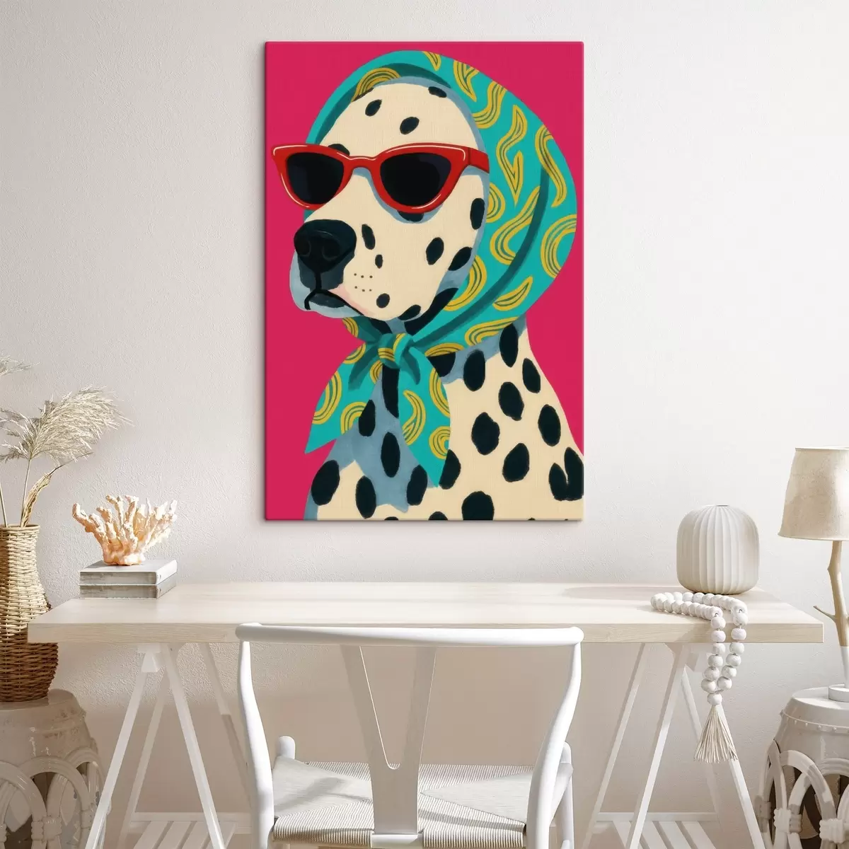 Tablouri Câine cu eșarfă s46858