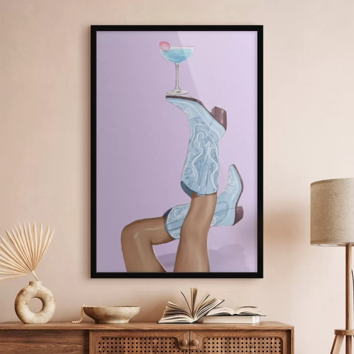 Poster Cizme albastre cu sticlă f46845