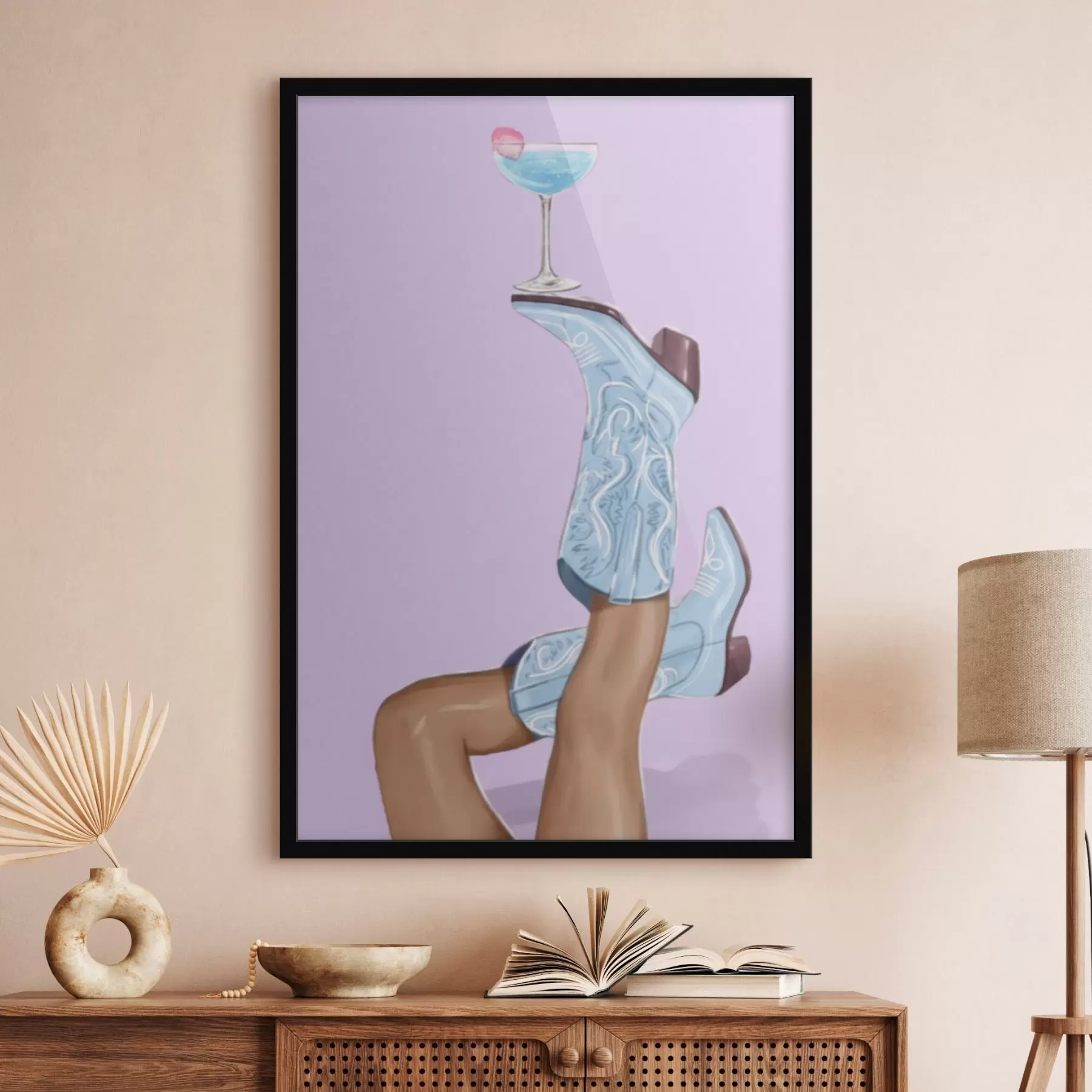 fototapet Cizme albastre cu sticlă f46845