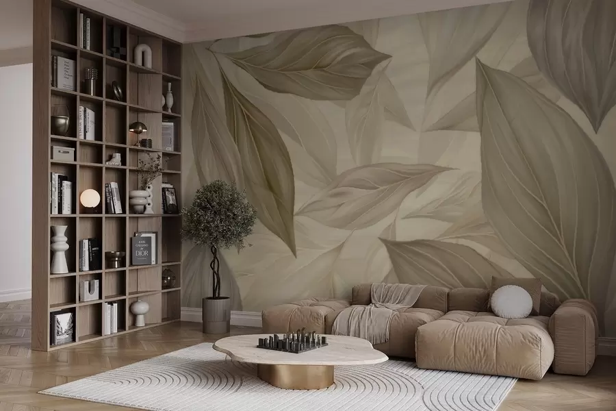 fototapet Frunze delicate abstracte w04969