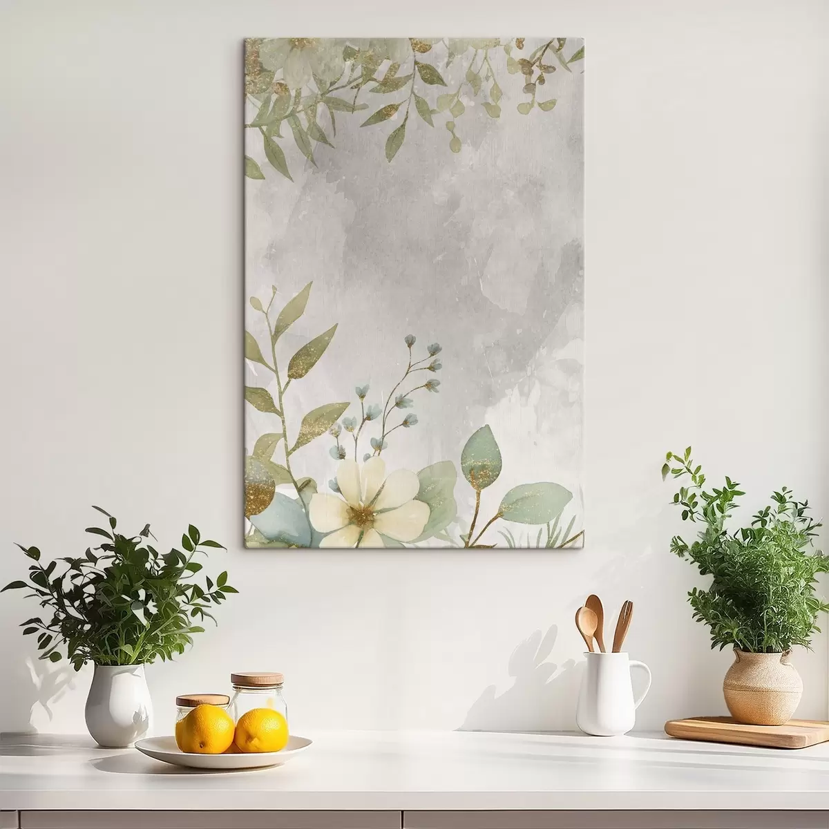 Tablouri Plante delicate pe un fundal deschis s46893