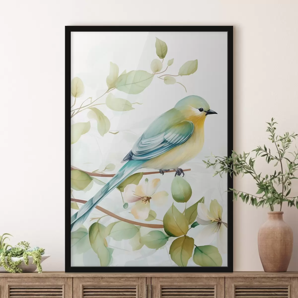 Poster Pițigoi pe o ramură f46891