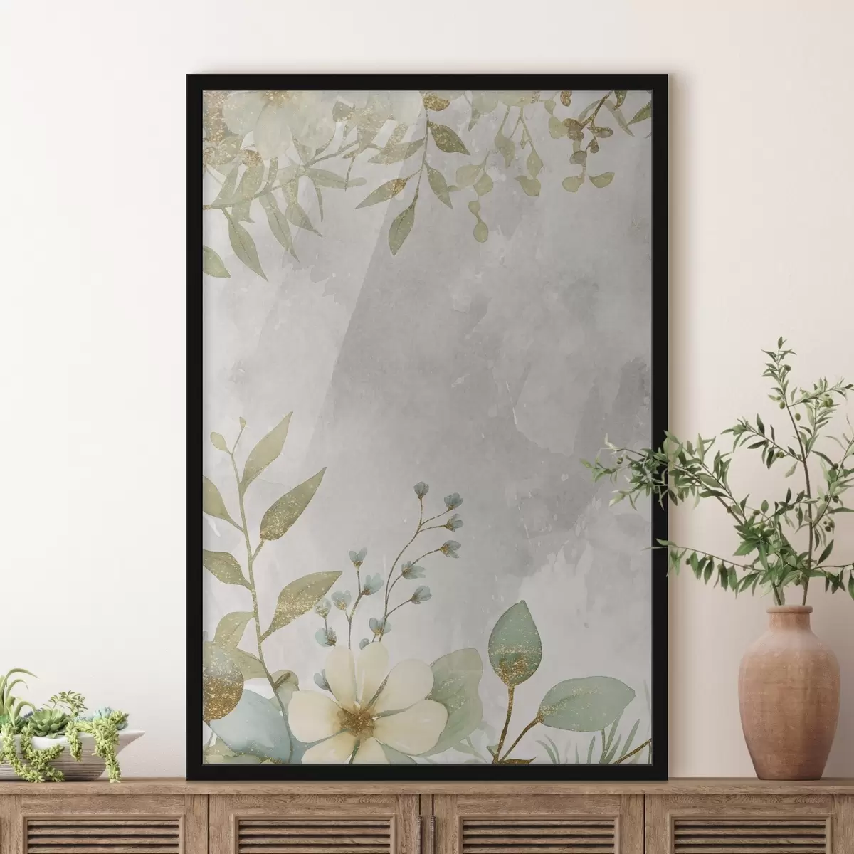 Poster Plante delicate pe un fundal deschis f46893