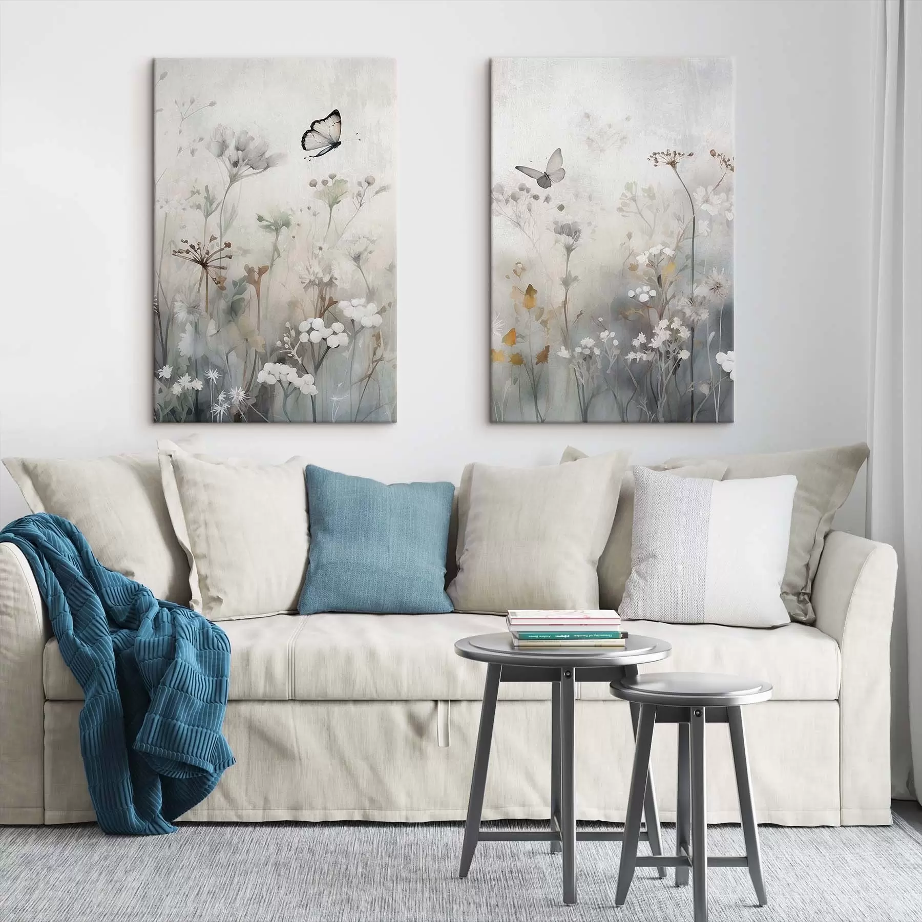 Tablouri Fluturi și flori sălbatice m01072