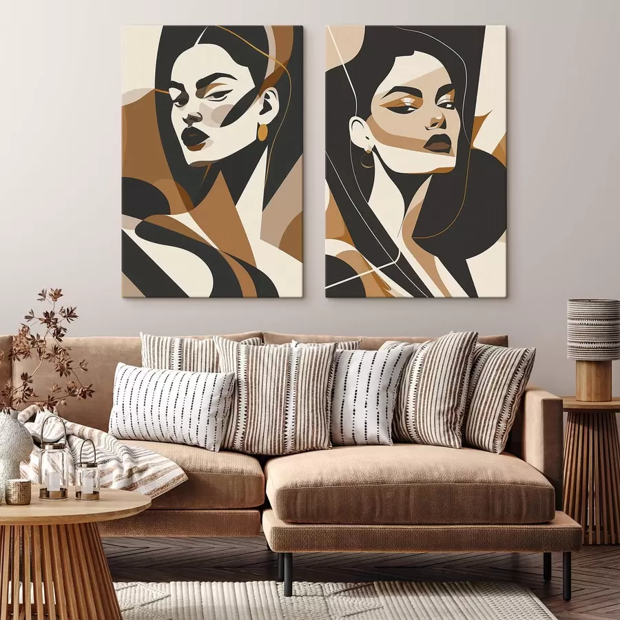 Tablouri Portrete abstracte de femei m01075