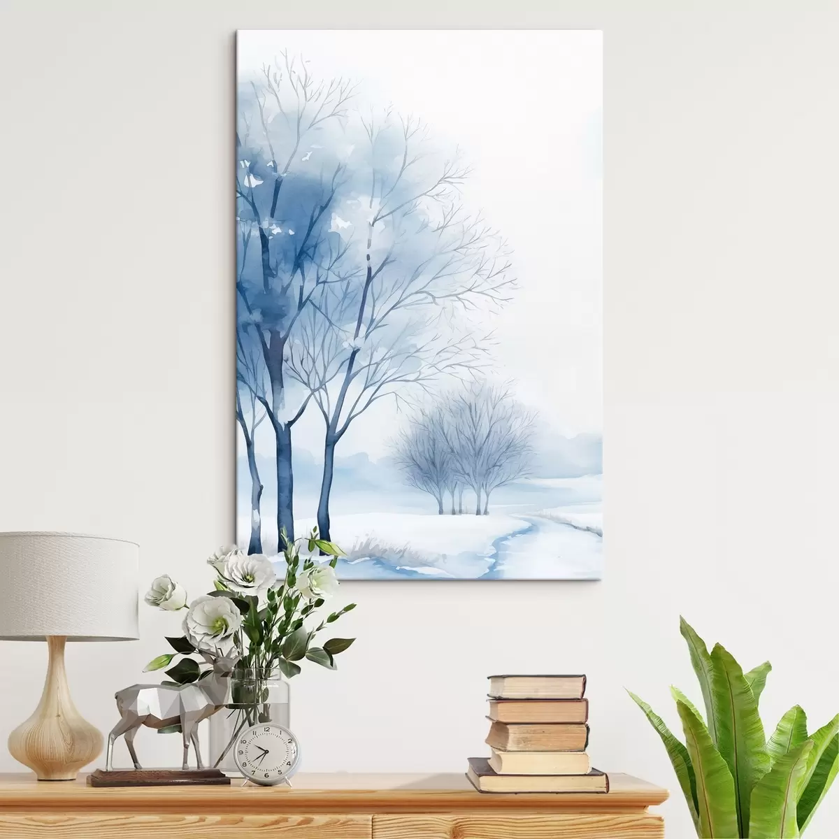 Tablouri Copaci acoperiți de zăpadă în pădure s46965