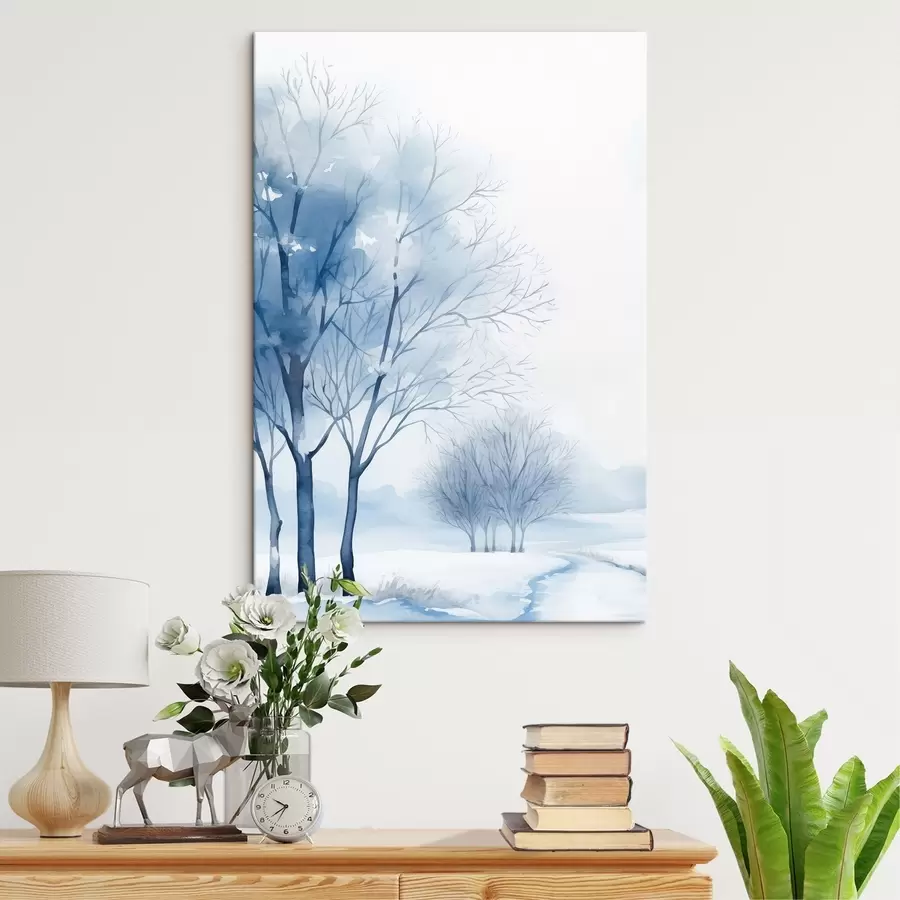 Tablouri Copaci acoperiți de zăpadă în pădure s46965