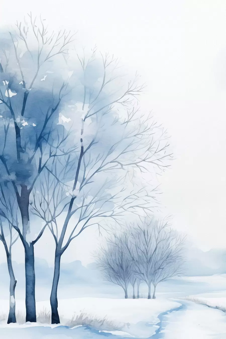 fototapet Copaci acoperiți de zăpadă în pădure f46965