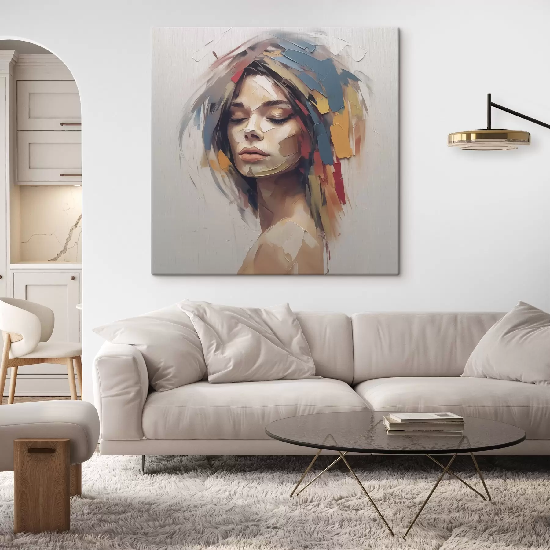 Tablouri Portret abstract al unei femei s46917