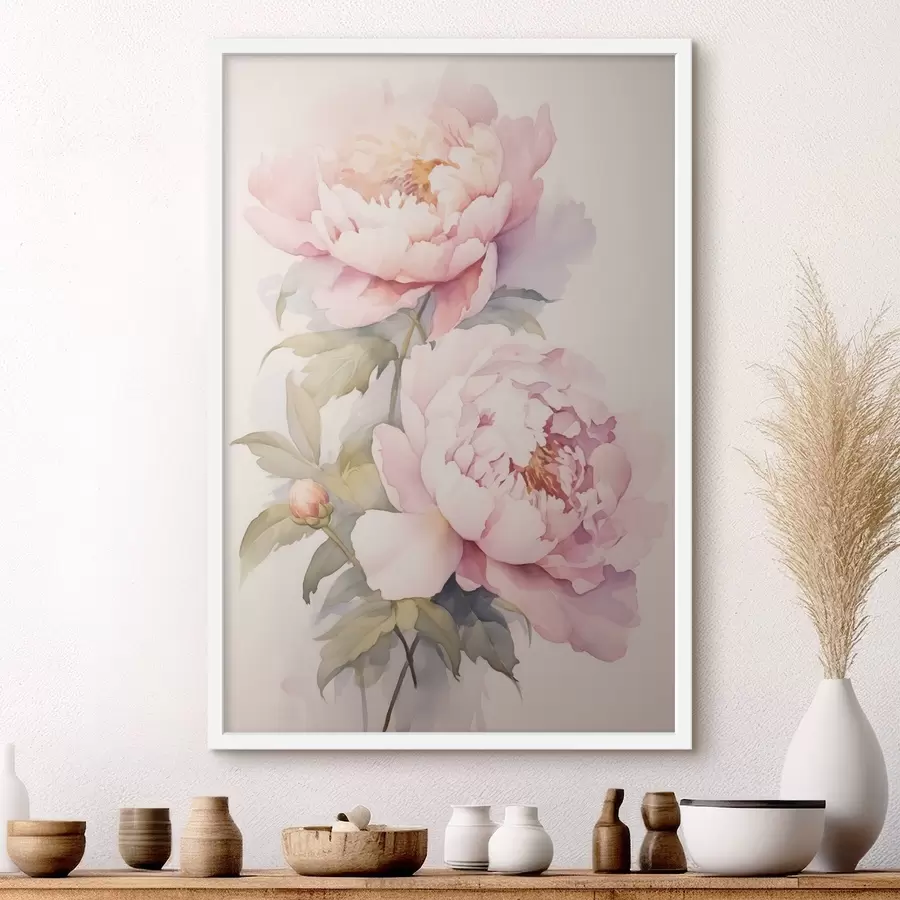 fototapet Peonies pictura imitație f46916