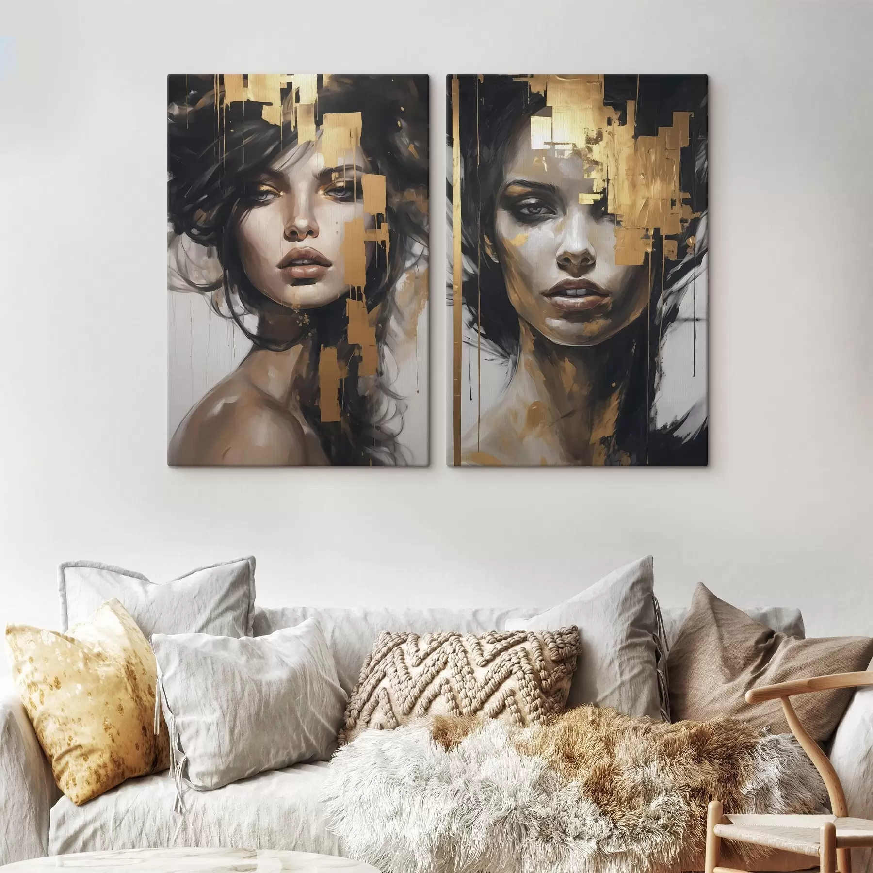 Tablouri Portret abstract al unei fete m01082