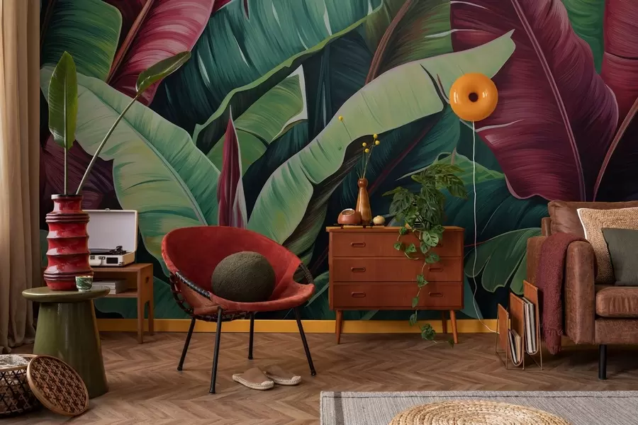 fototapet Frunze exotice expresive w05010