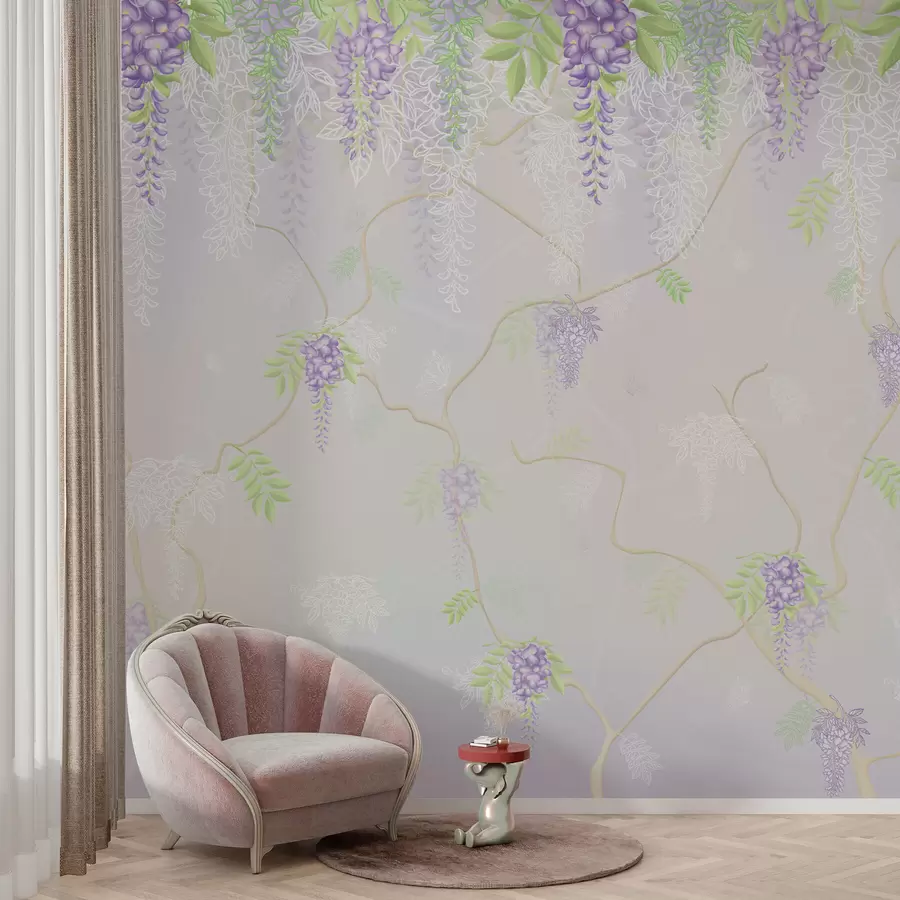 fototapet Design floral elegant în nuanțe pastelate w01685